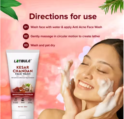 Kesar Chandan Face Wash, Skin Lightening & Tan Removal Face wash