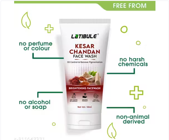 Kesar Chandan Face Wash, Skin Lightening & Tan Removal Face wash