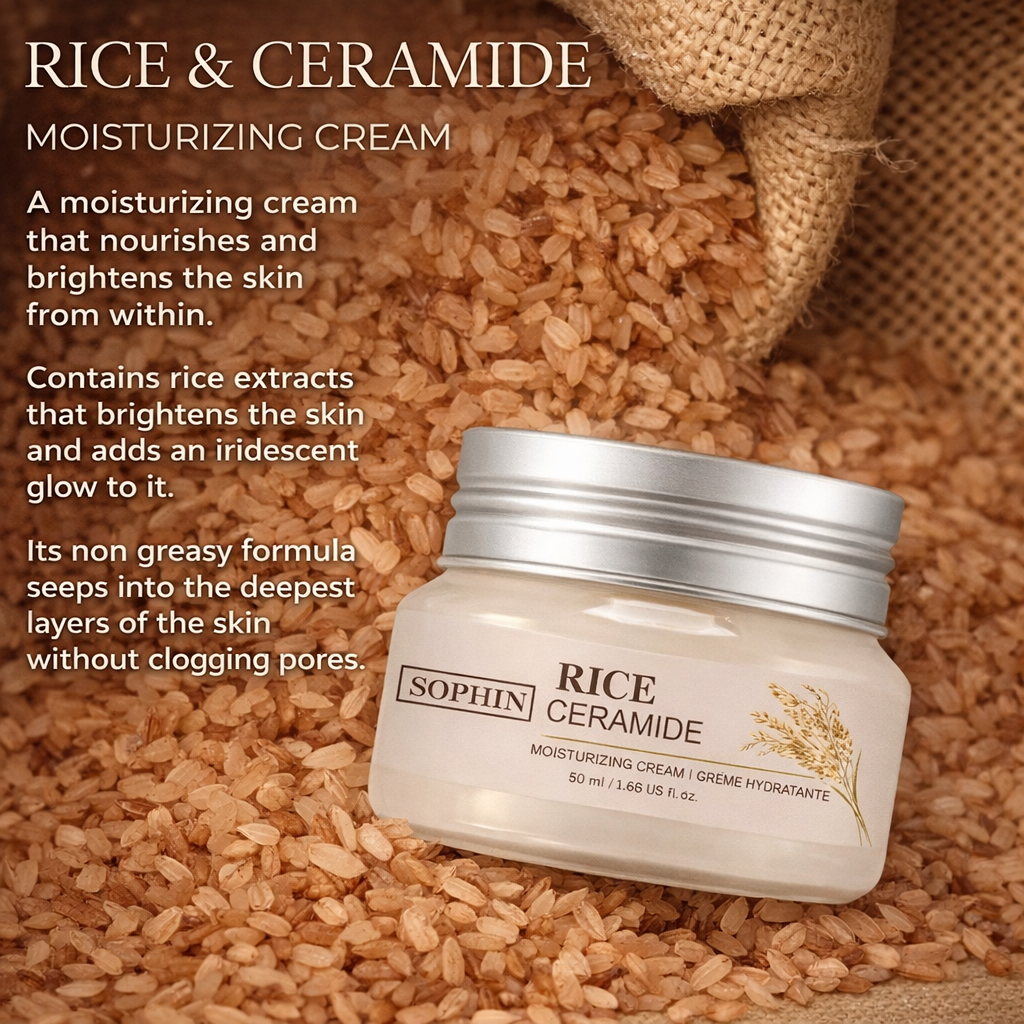 Sophin Rice Skin Whitening Cream & Facewash